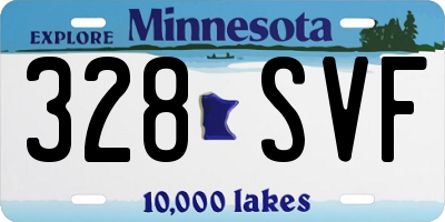 MN license plate 328SVF