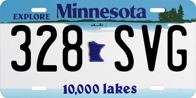 MN license plate 328SVG