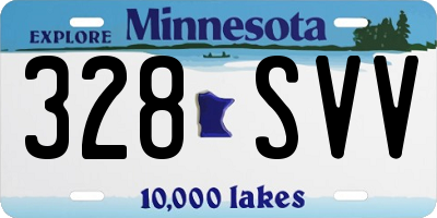 MN license plate 328SVV