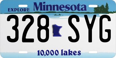 MN license plate 328SYG
