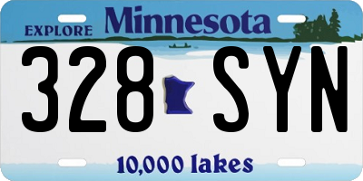 MN license plate 328SYN