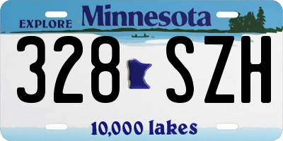 MN license plate 328SZH