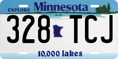 MN license plate 328TCJ