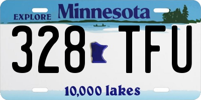 MN license plate 328TFU