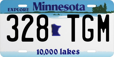 MN license plate 328TGM