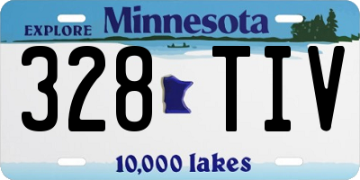 MN license plate 328TIV