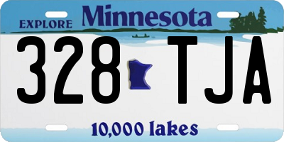 MN license plate 328TJA