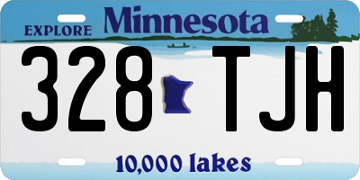 MN license plate 328TJH