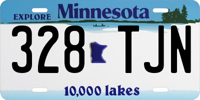 MN license plate 328TJN