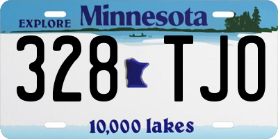 MN license plate 328TJO