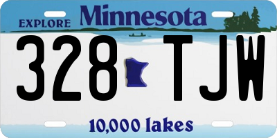 MN license plate 328TJW