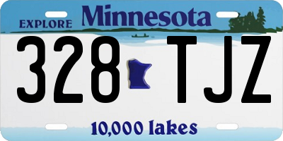 MN license plate 328TJZ