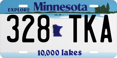 MN license plate 328TKA