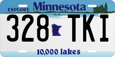 MN license plate 328TKI