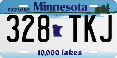 MN license plate 328TKJ