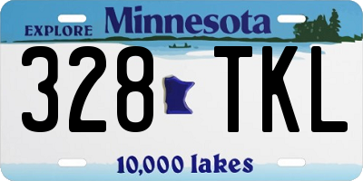MN license plate 328TKL