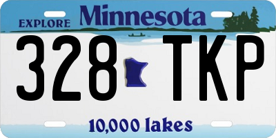 MN license plate 328TKP