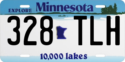 MN license plate 328TLH