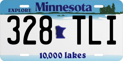 MN license plate 328TLI