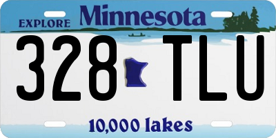 MN license plate 328TLU