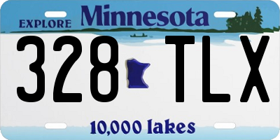 MN license plate 328TLX