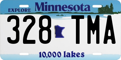 MN license plate 328TMA