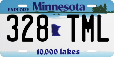 MN license plate 328TML