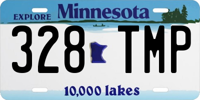 MN license plate 328TMP