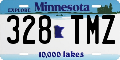 MN license plate 328TMZ