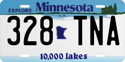 MN license plate 328TNA
