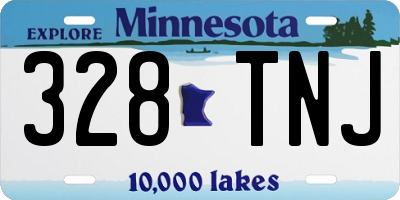 MN license plate 328TNJ