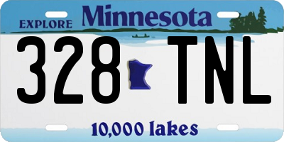 MN license plate 328TNL