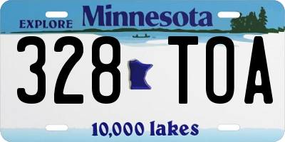 MN license plate 328TOA