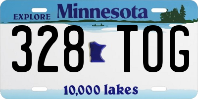 MN license plate 328TOG