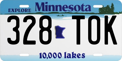 MN license plate 328TOK