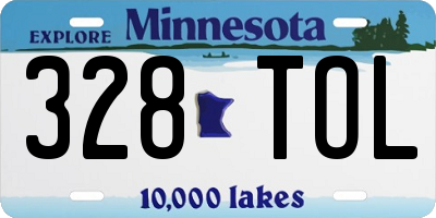 MN license plate 328TOL