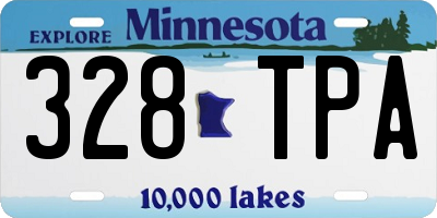 MN license plate 328TPA