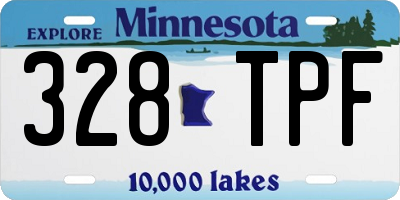 MN license plate 328TPF