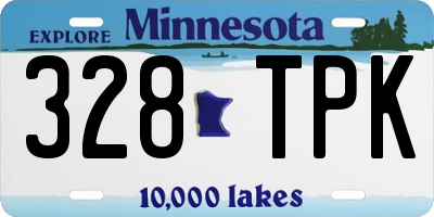 MN license plate 328TPK