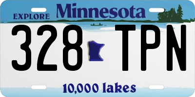 MN license plate 328TPN