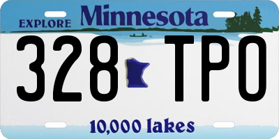 MN license plate 328TPO