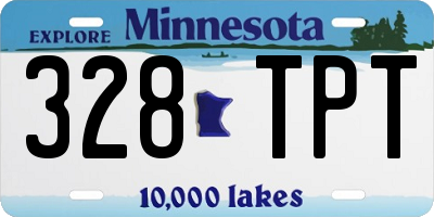 MN license plate 328TPT
