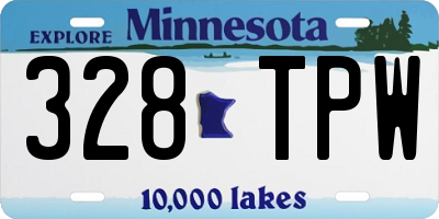 MN license plate 328TPW