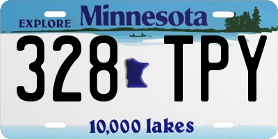 MN license plate 328TPY