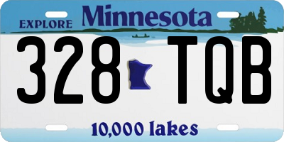 MN license plate 328TQB