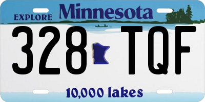 MN license plate 328TQF