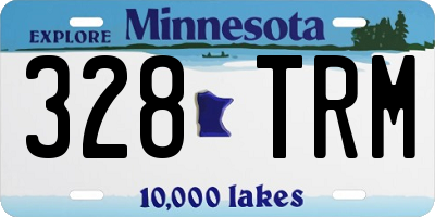 MN license plate 328TRM