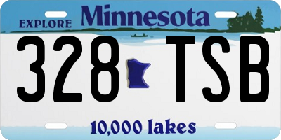 MN license plate 328TSB