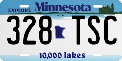 MN license plate 328TSC