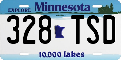 MN license plate 328TSD